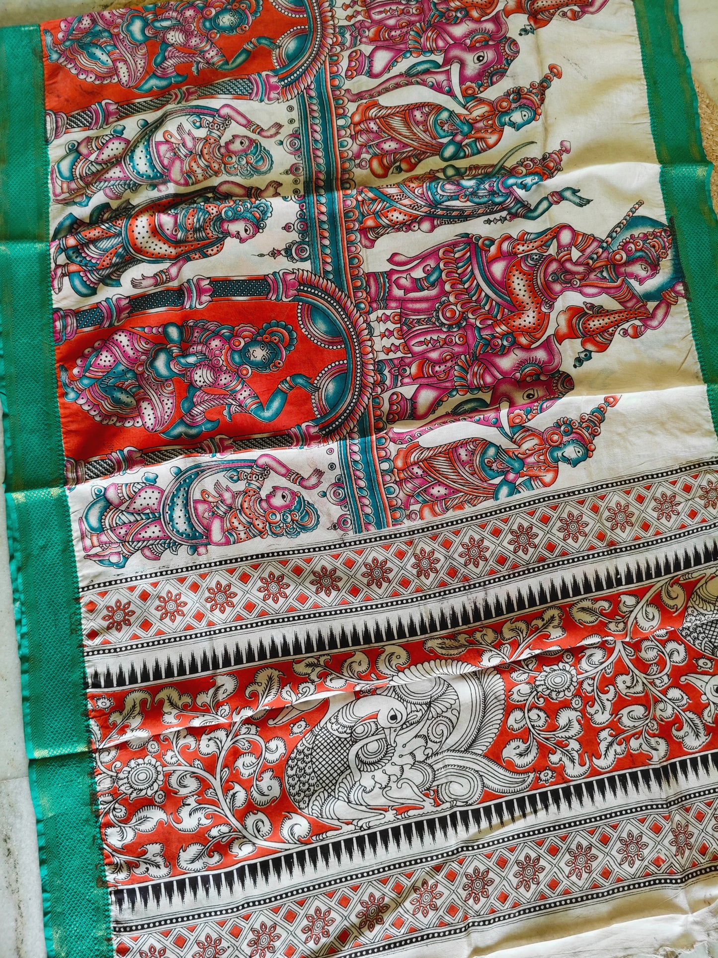 Kalamkari Silk Dupatta