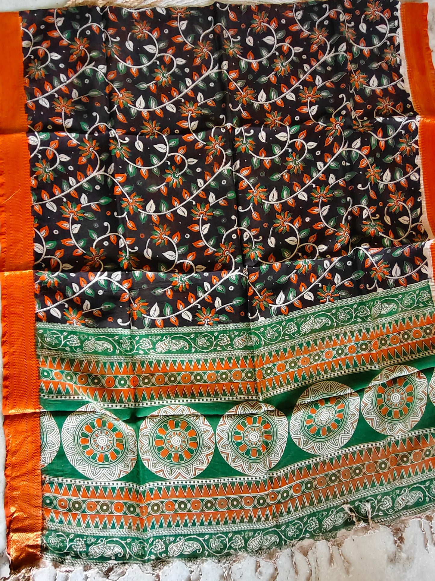 Kalamkari Silk Dupatta