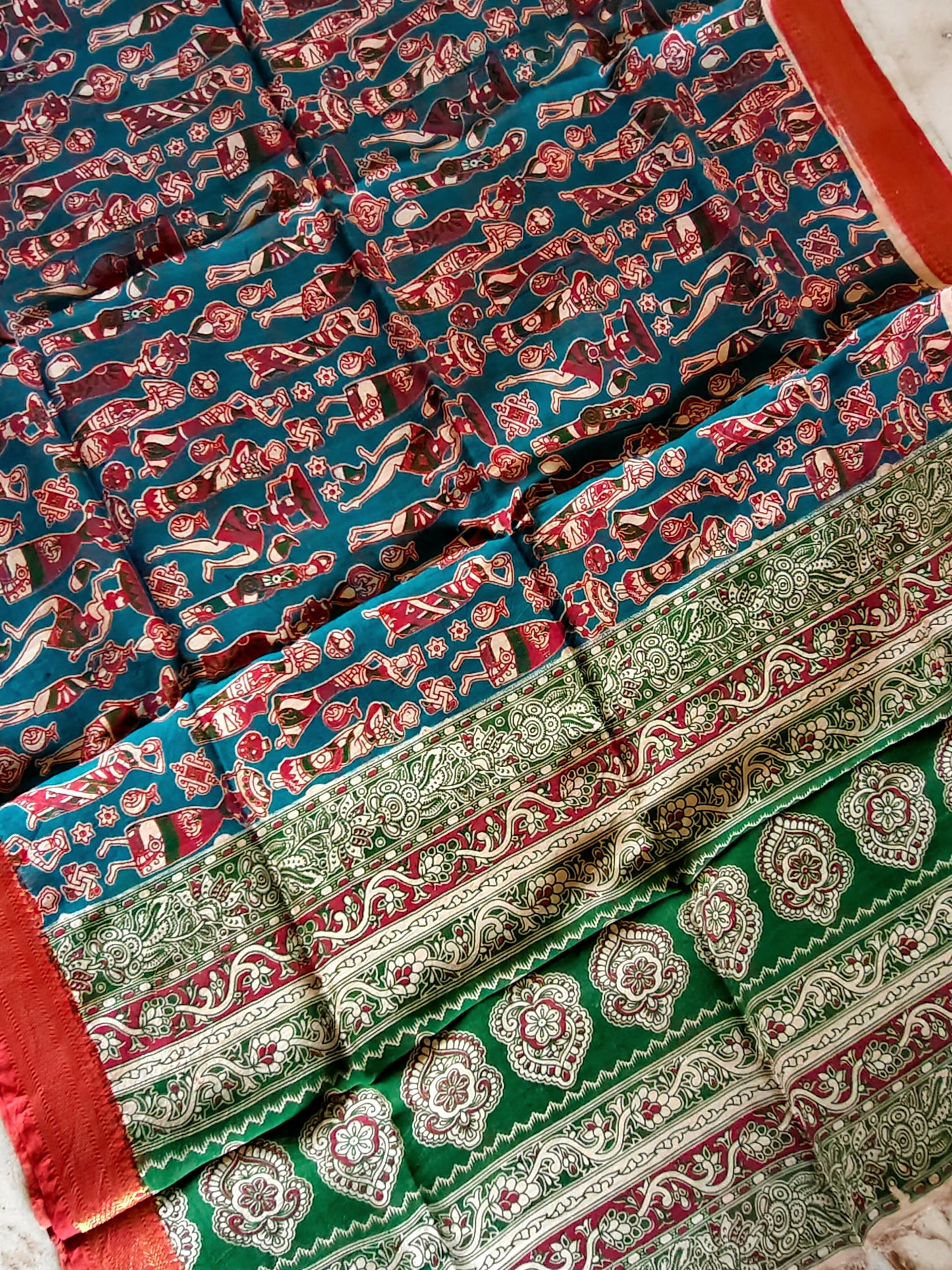 Kalamkari Silk Dupatta