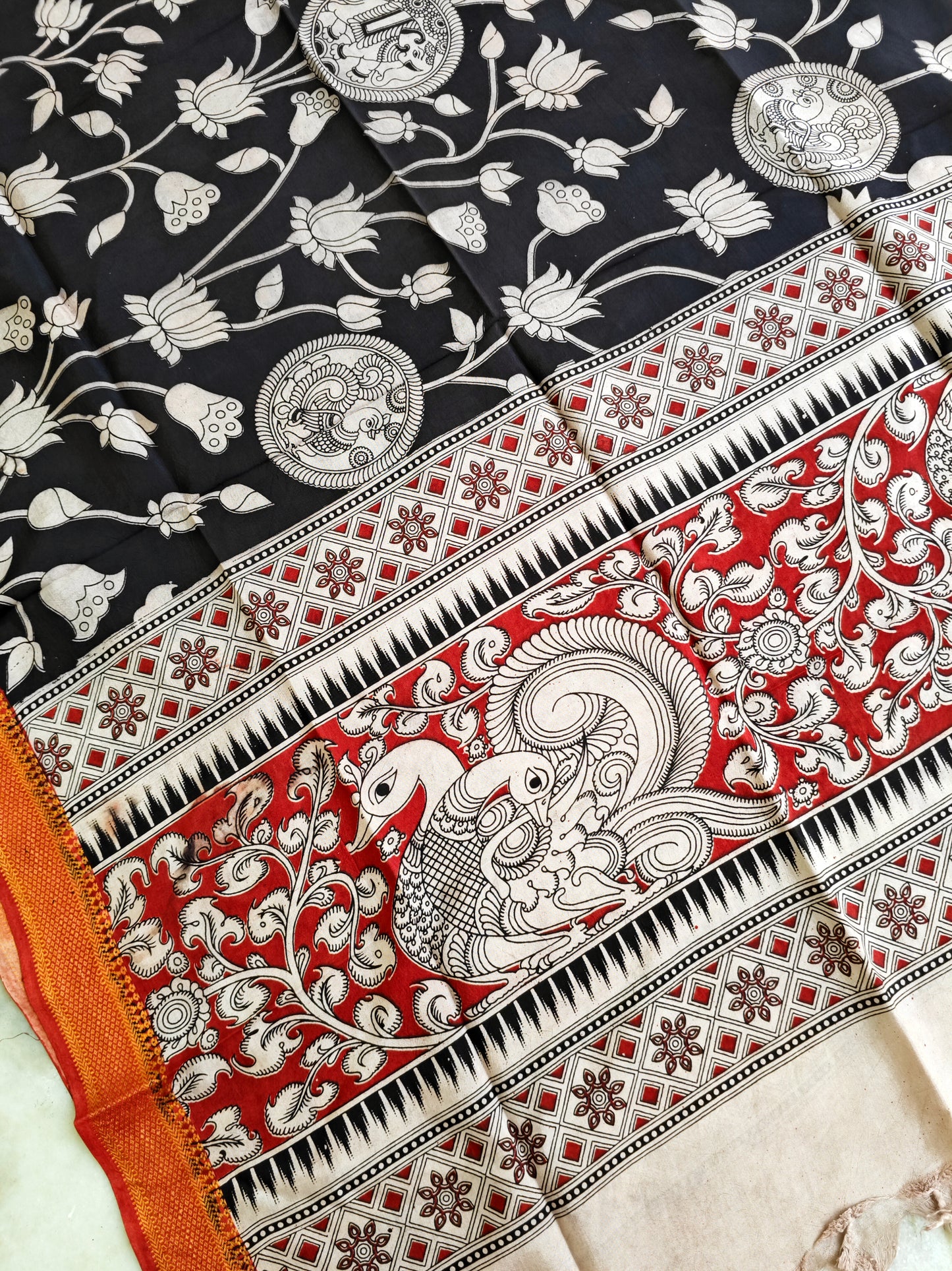 Kalamkari Silk Dupatta