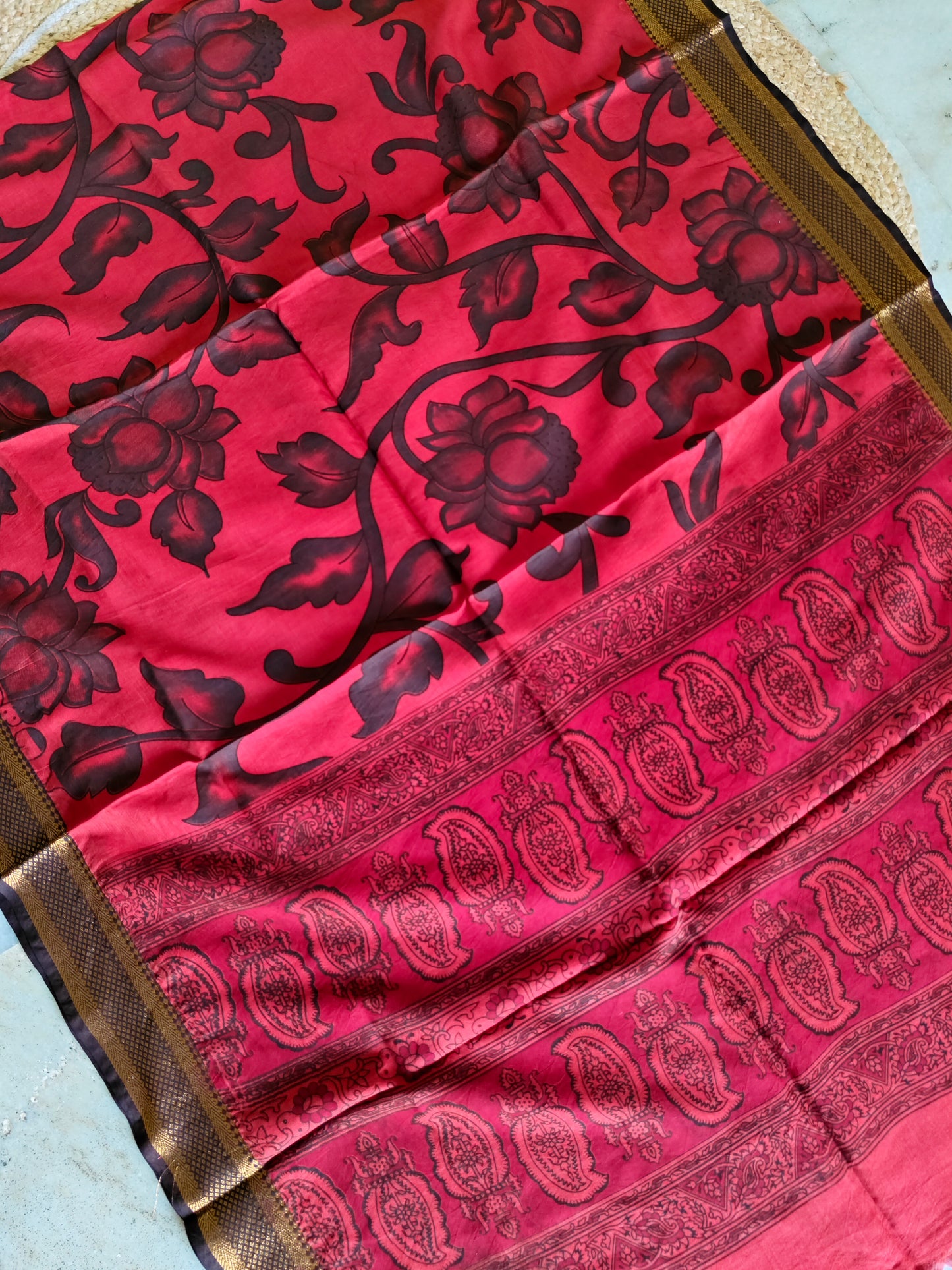 Kalamkari Silk Dupatta