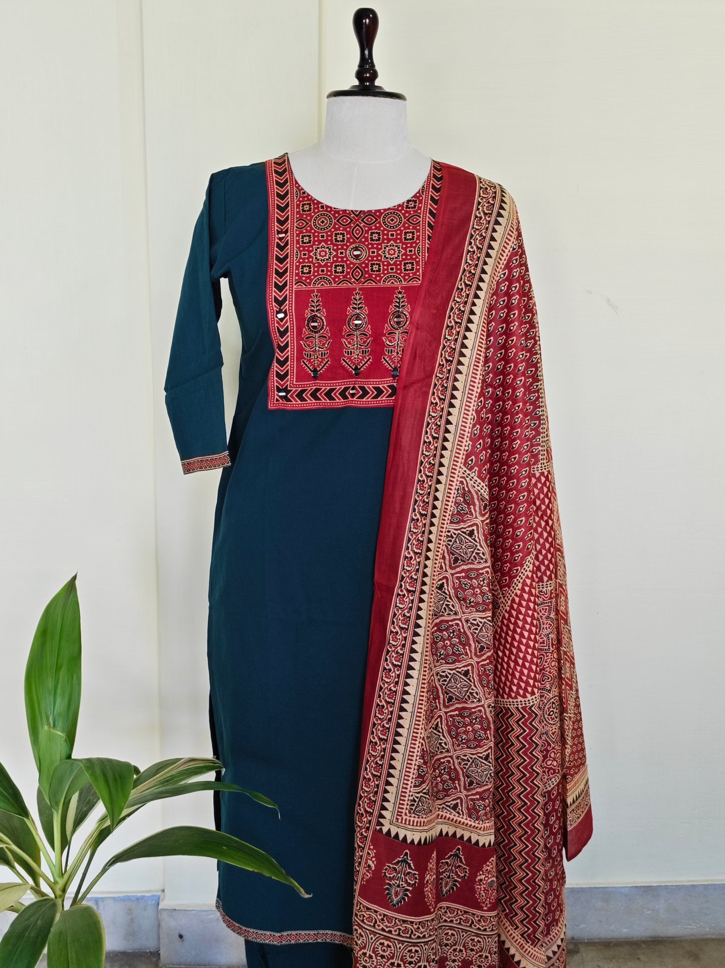 Ajrakh Cotton Salwar Set