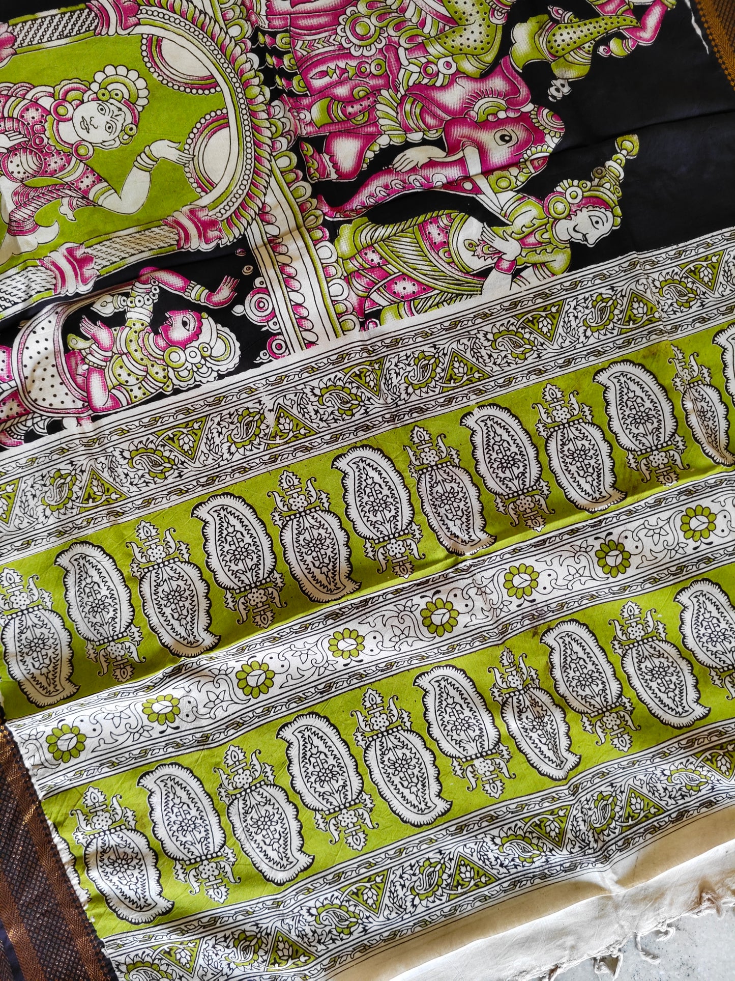 Kalamkari Silk Dupatta