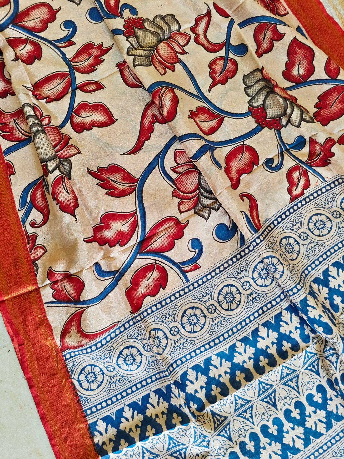 Kalamkari Silk Dupatta