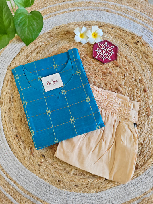 Rawsilk Kurti Pant Set
