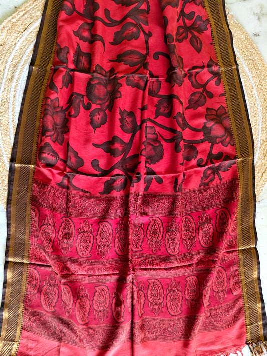 Kalamkari Silk Dupatta