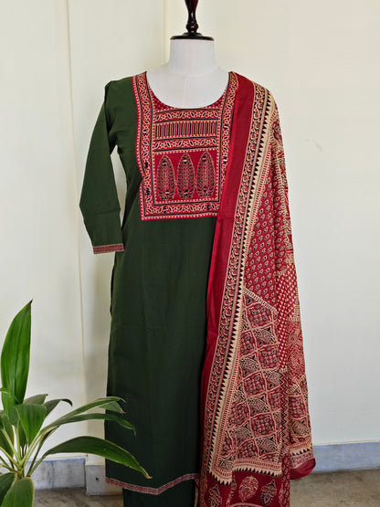 Ajrakh Cotton Salwar Set