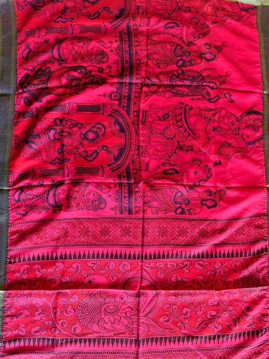 Kalamkari Silk Dupatta