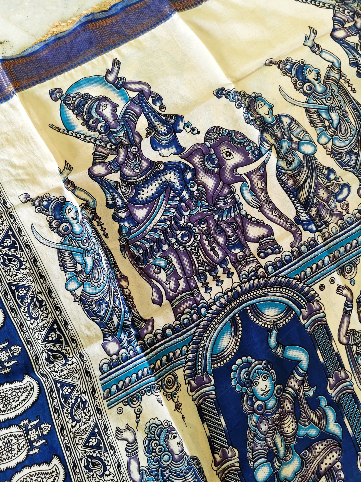 Premium Rawsilk Kurti with Kalamkari Dupatta