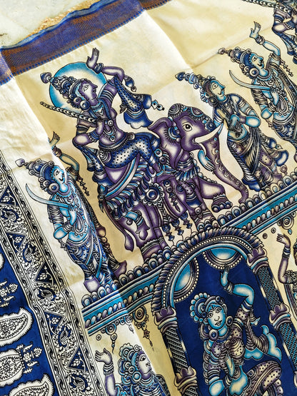 Premium Rawsilk Kurti with Kalamkari Dupatta