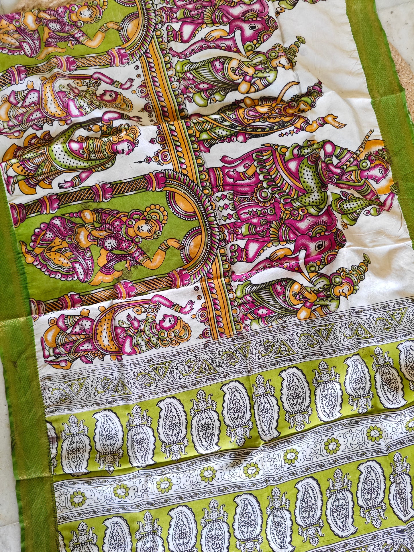 Kalamkari Silk Dupatta