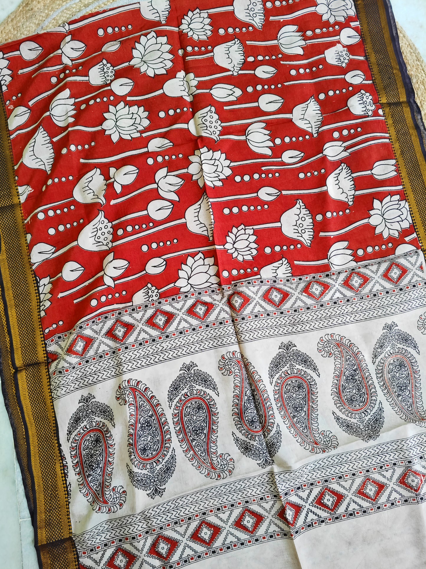 Kalamkari Silk Dupatta