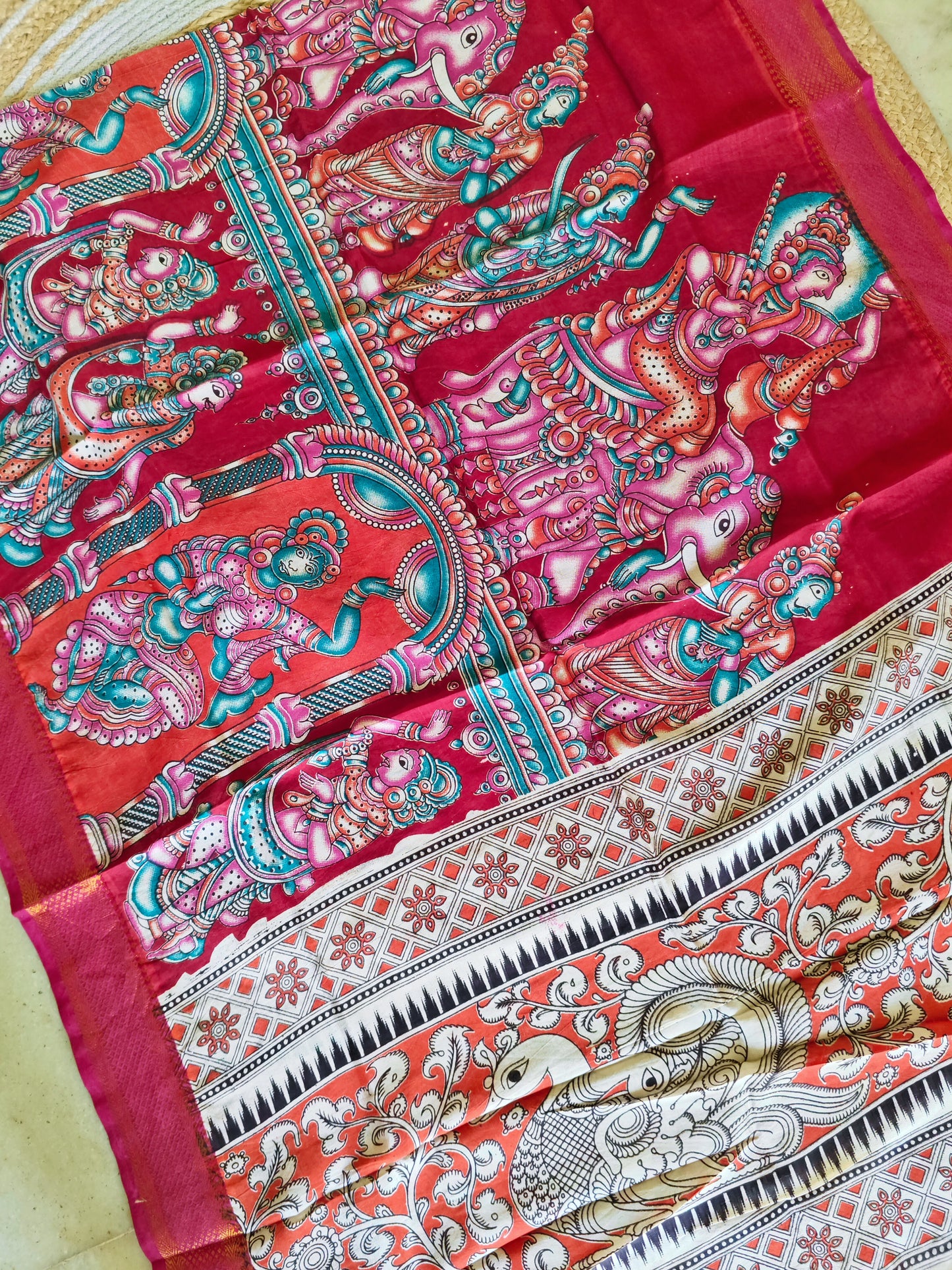 Kalamkari Silk Dupatta