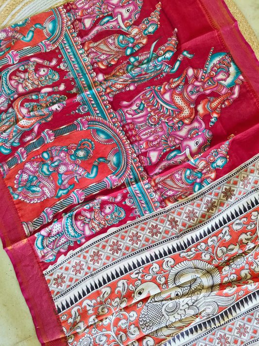 Kalamkari Silk Dupatta