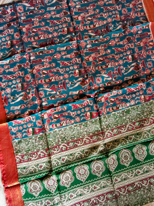 Kalamkari Silk Dupatta