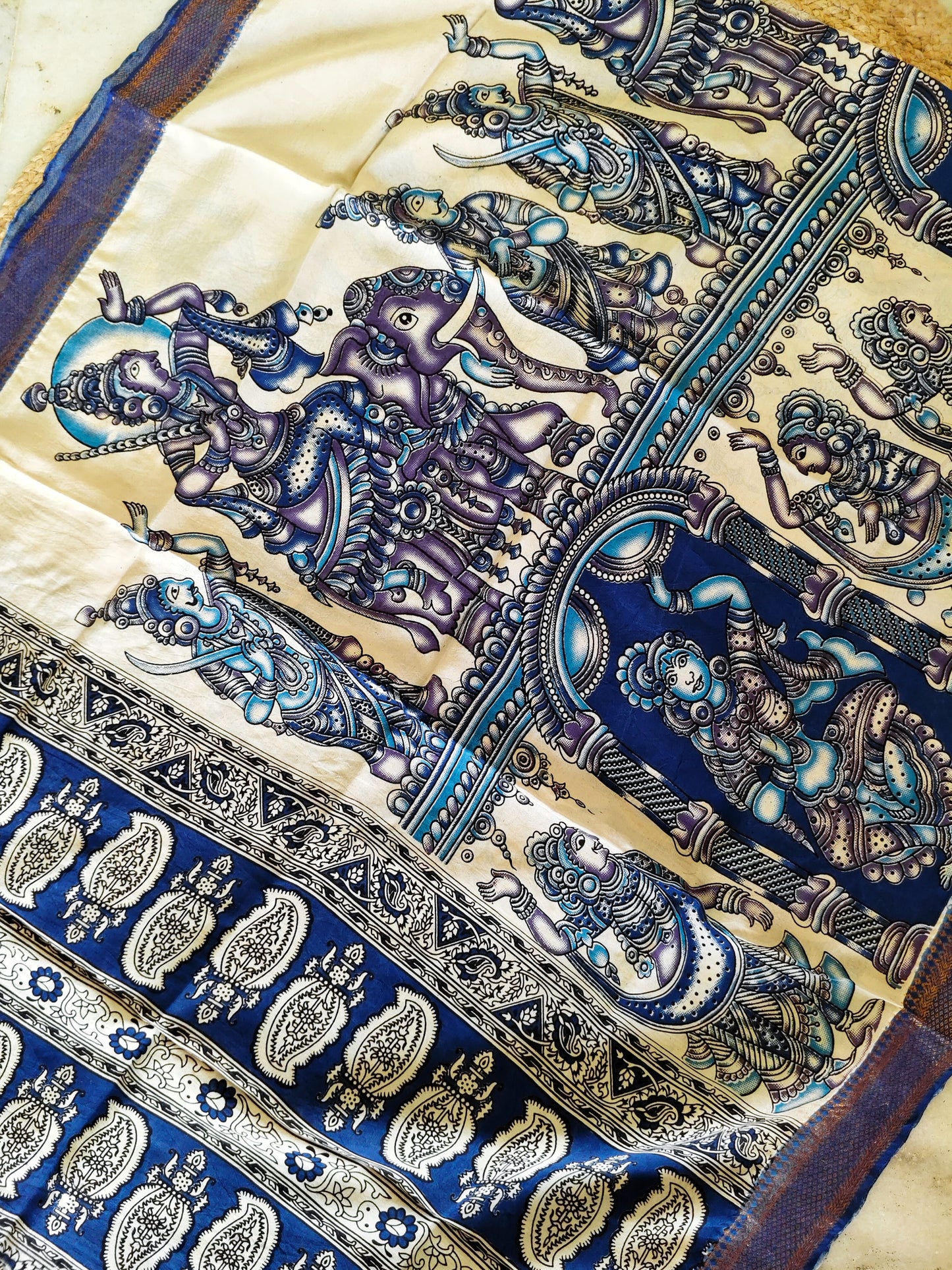 Premium Rawsilk Kurti with Kalamkari Dupatta