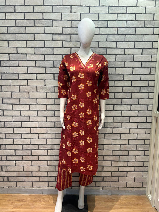 Cotton Kurta Pant Set