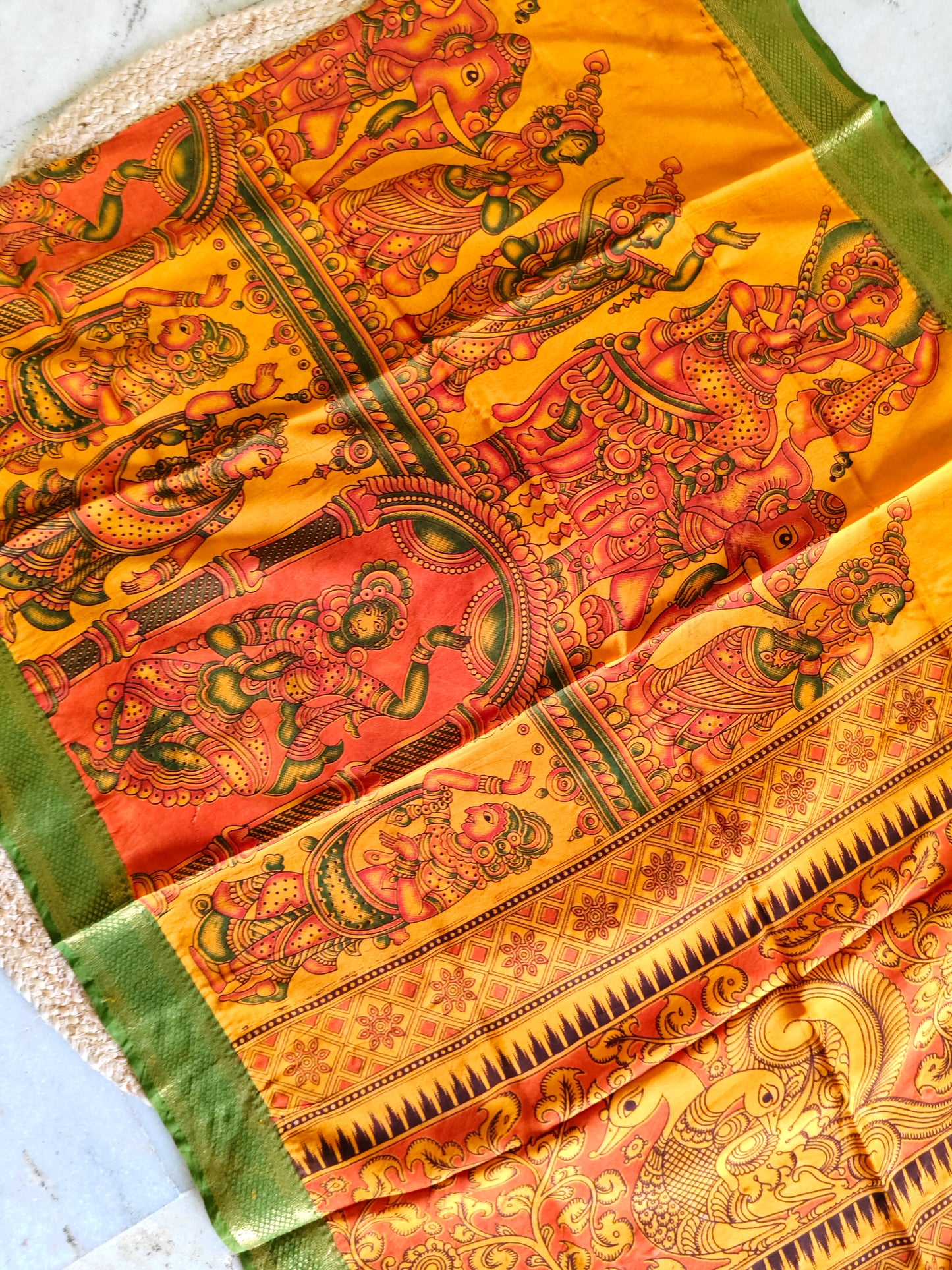 Kalamkari Silk Dupatta