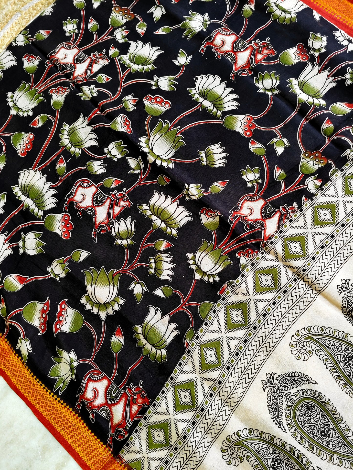 Kalamkari silk Dupatta