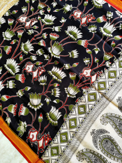 Kalamkari silk Dupatta