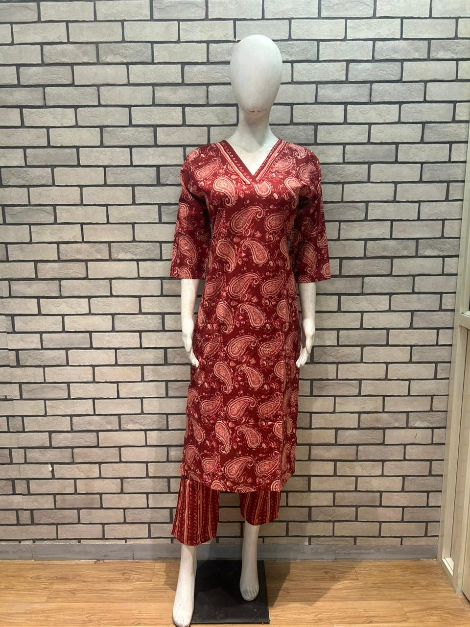 Cotton kurta pant set
