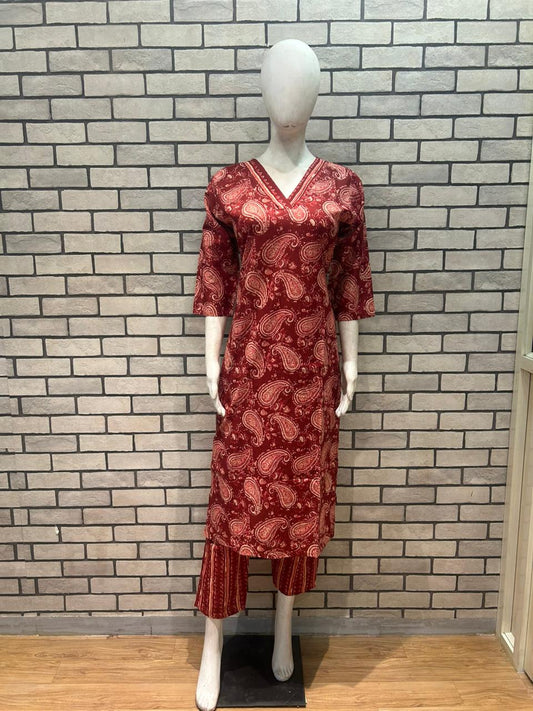Cotton kurta pant set