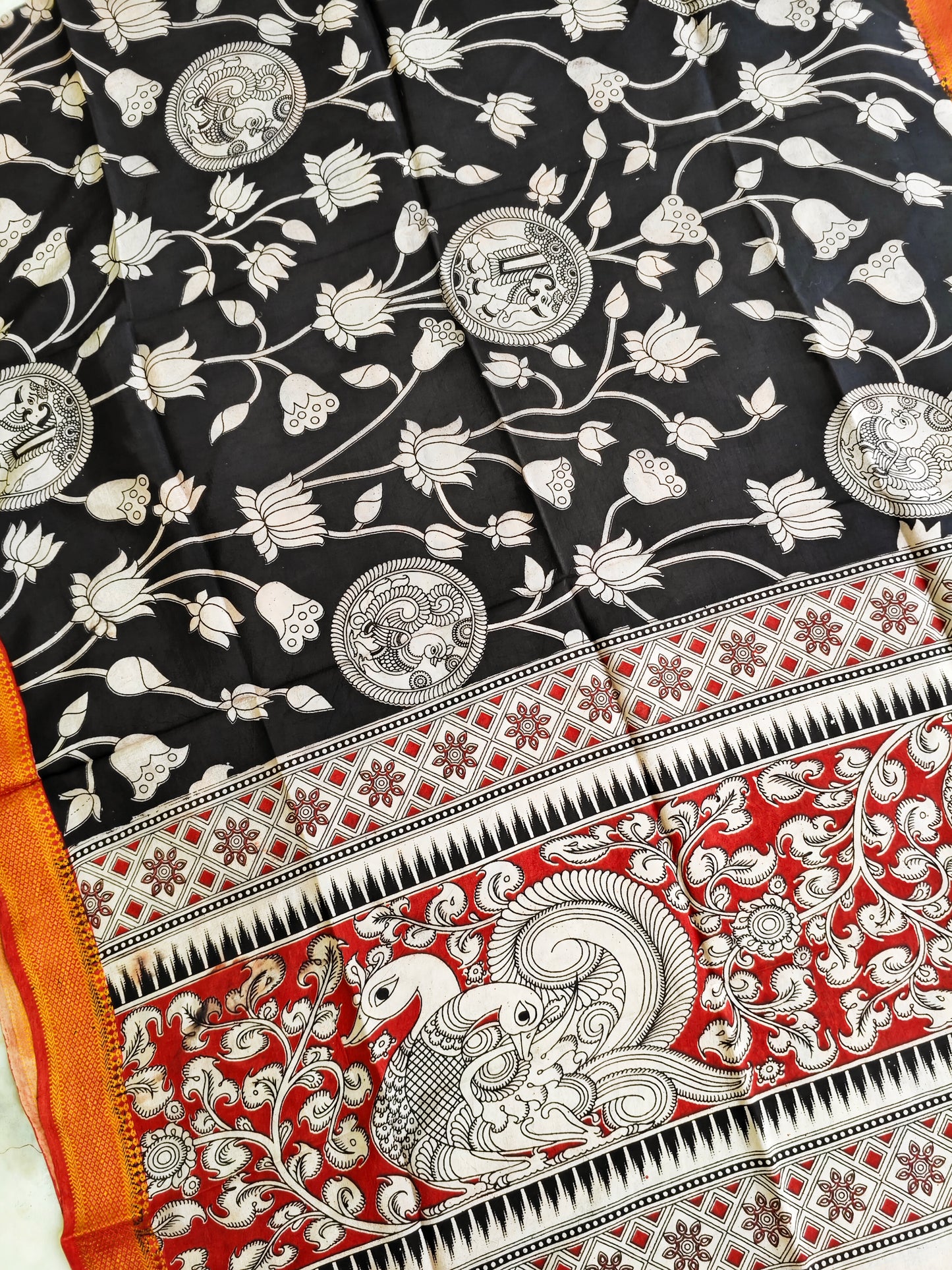 Kalamkari Silk Dupatta