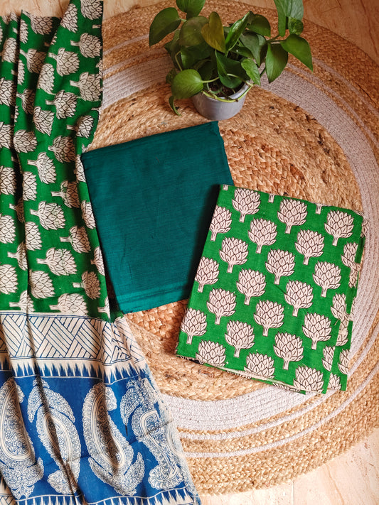 Unstitched Kalamkari Cotton Material