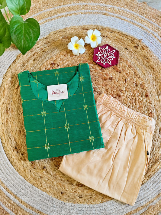 Rawsilk Kurti Pant Set