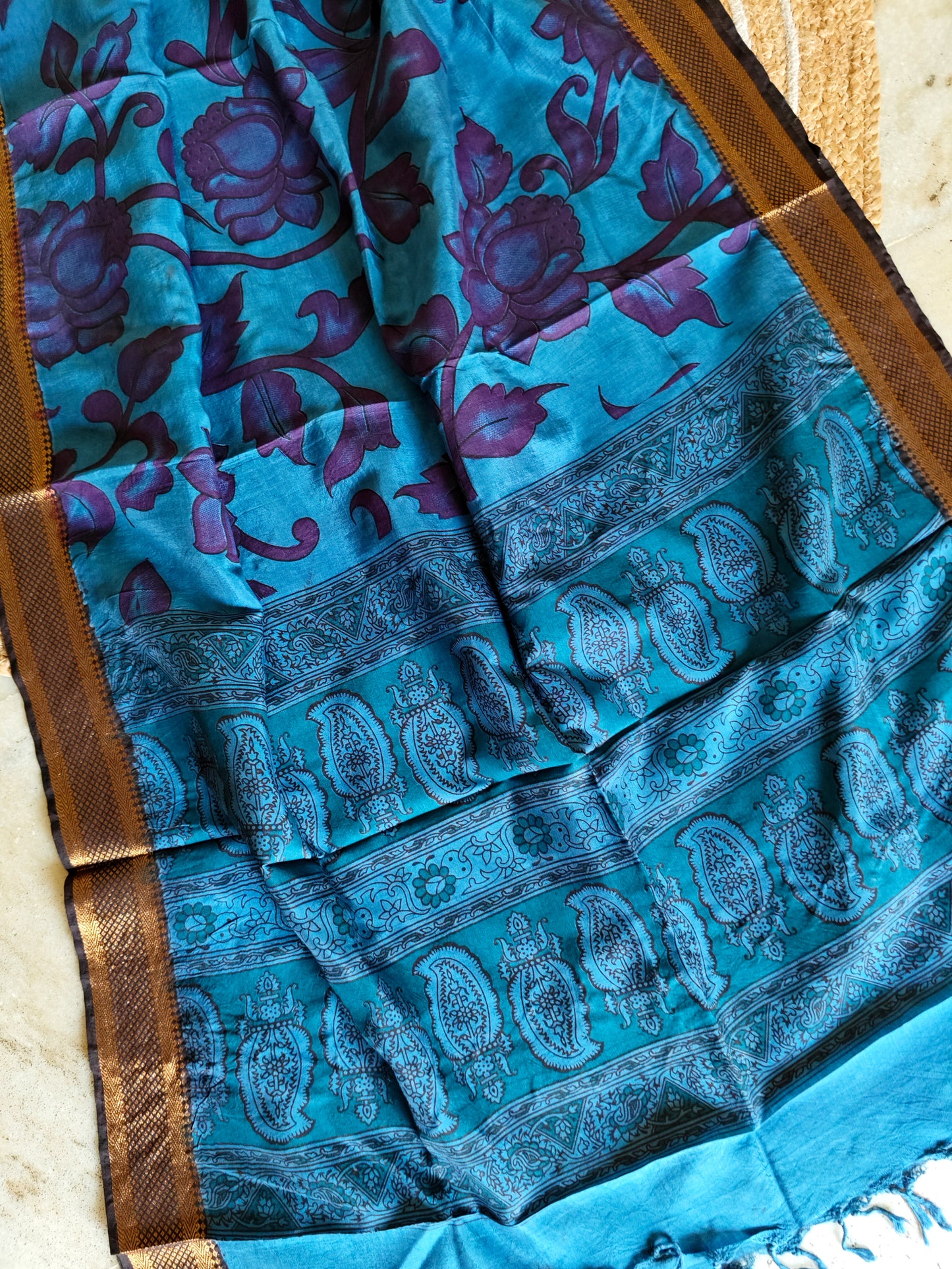 Kalamkari Silk Dupatta