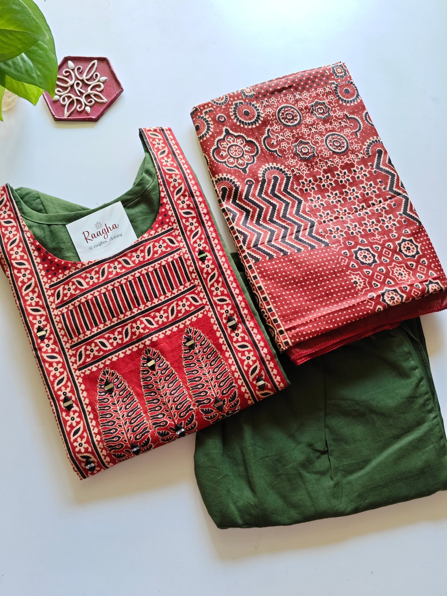 Ajrakh Cotton Salwar Set