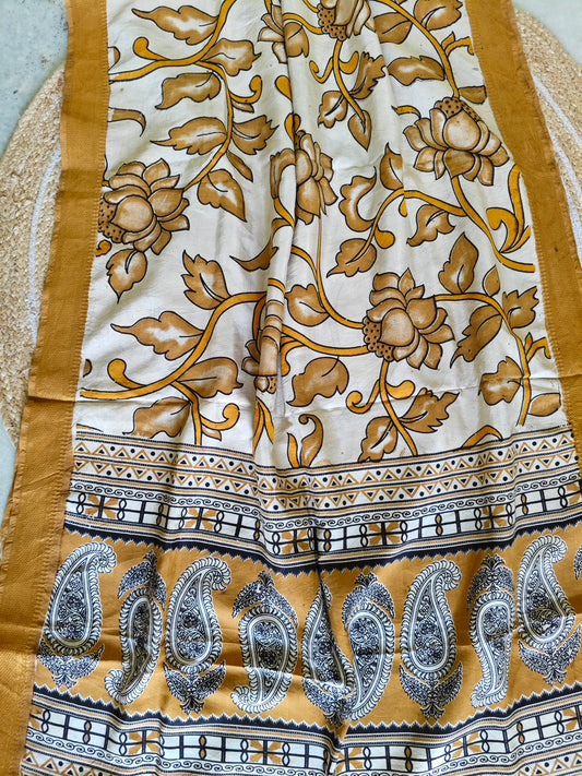Kalamkari Silk Dupatta
