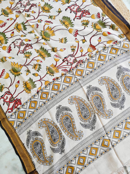 Kalamkari Silk Dupatta