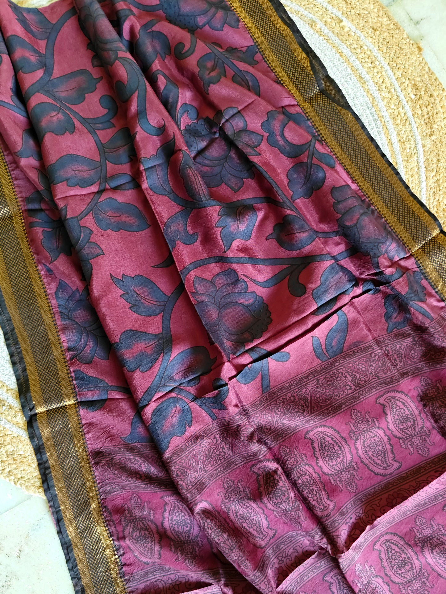 Kalamkari Silk Dupatta