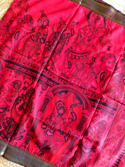 Kalamkari Silk Dupatta