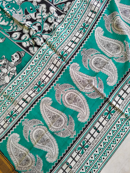Kalamkari Silk Dupatta