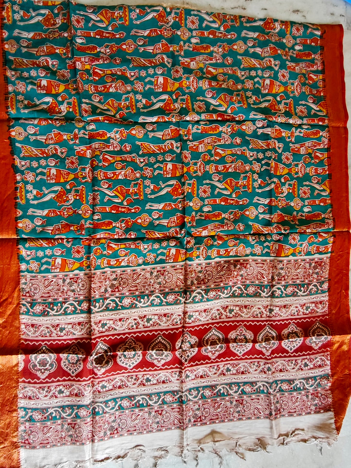 Kalamkari Silk Dupatta