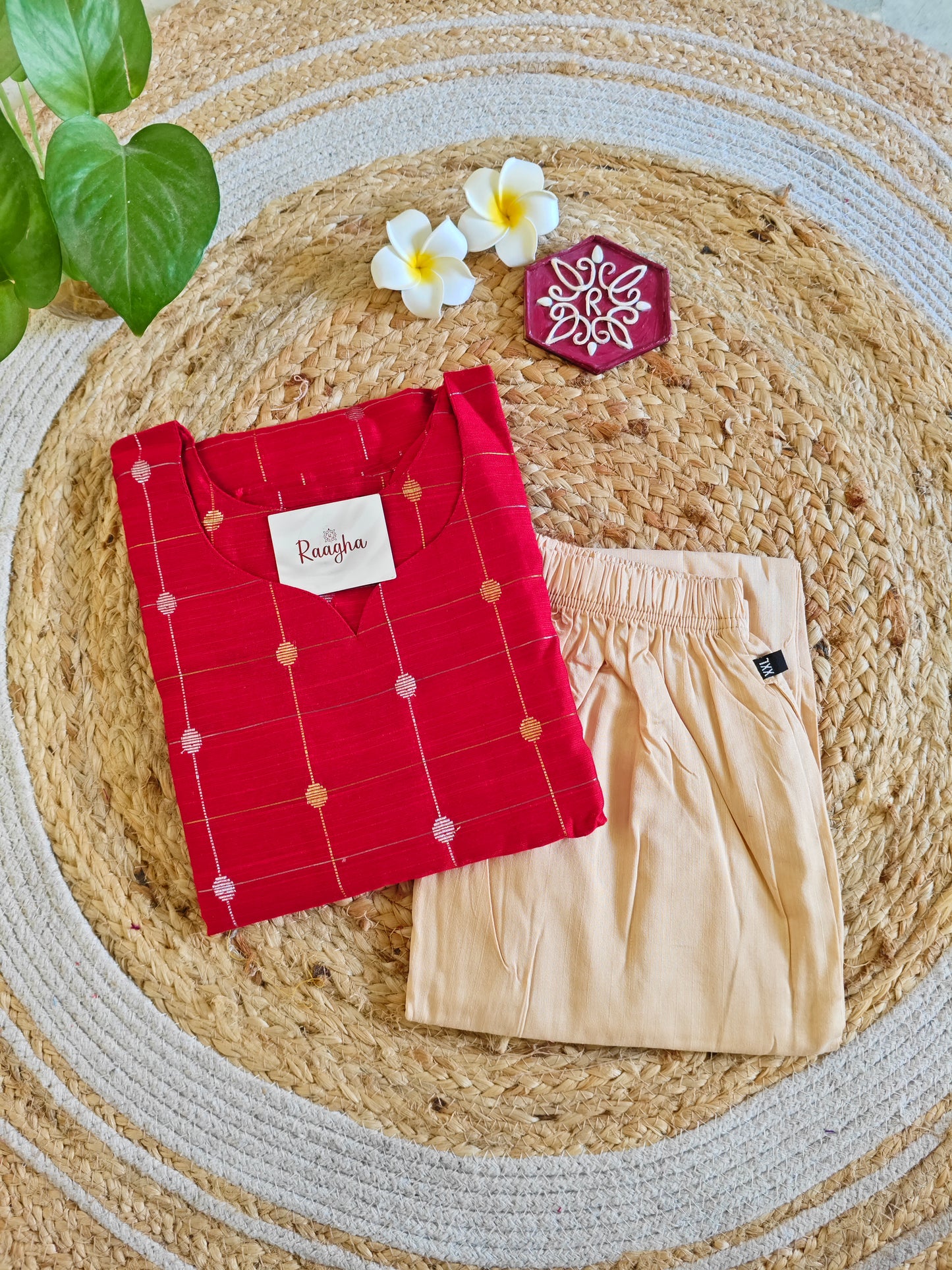 Rawsilk Kurti Pant Set