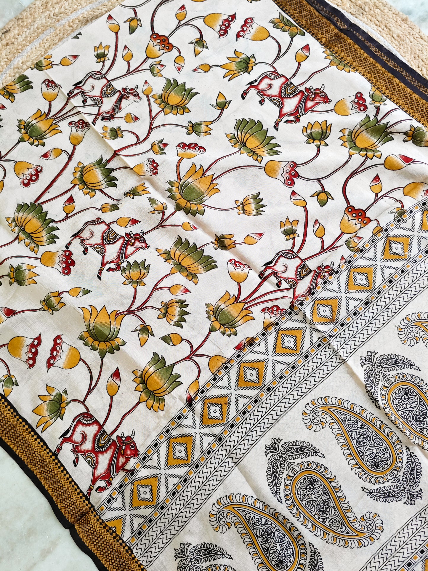 Kalamkari Silk Dupatta