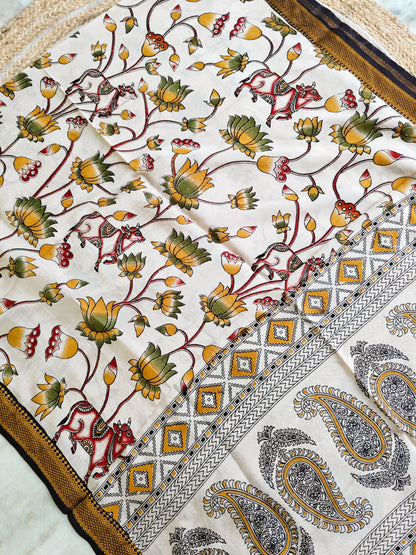 Kalamkari Silk Dupatta