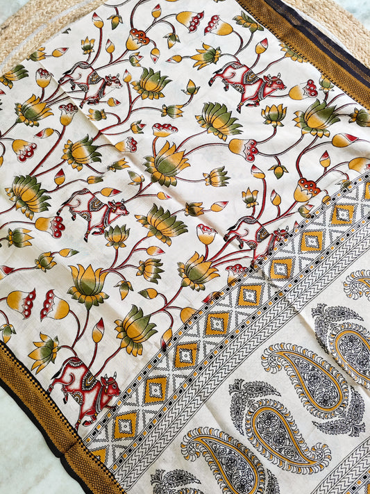 Kalamkari Silk Dupatta