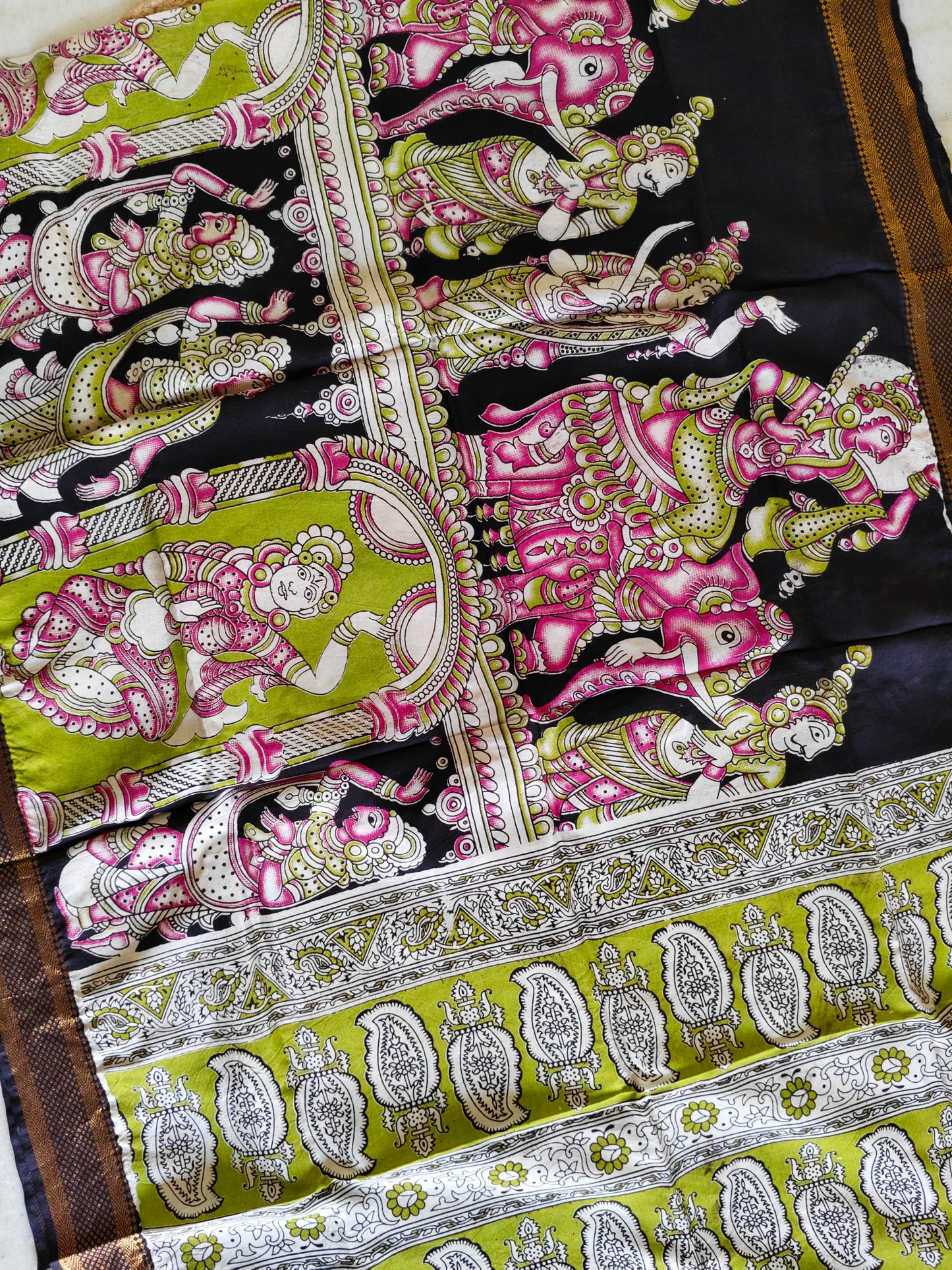 Kalamkari Silk Dupatta