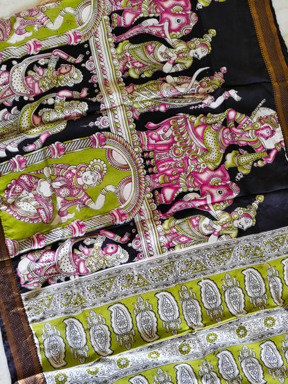 Kalamkari Silk Dupatta
