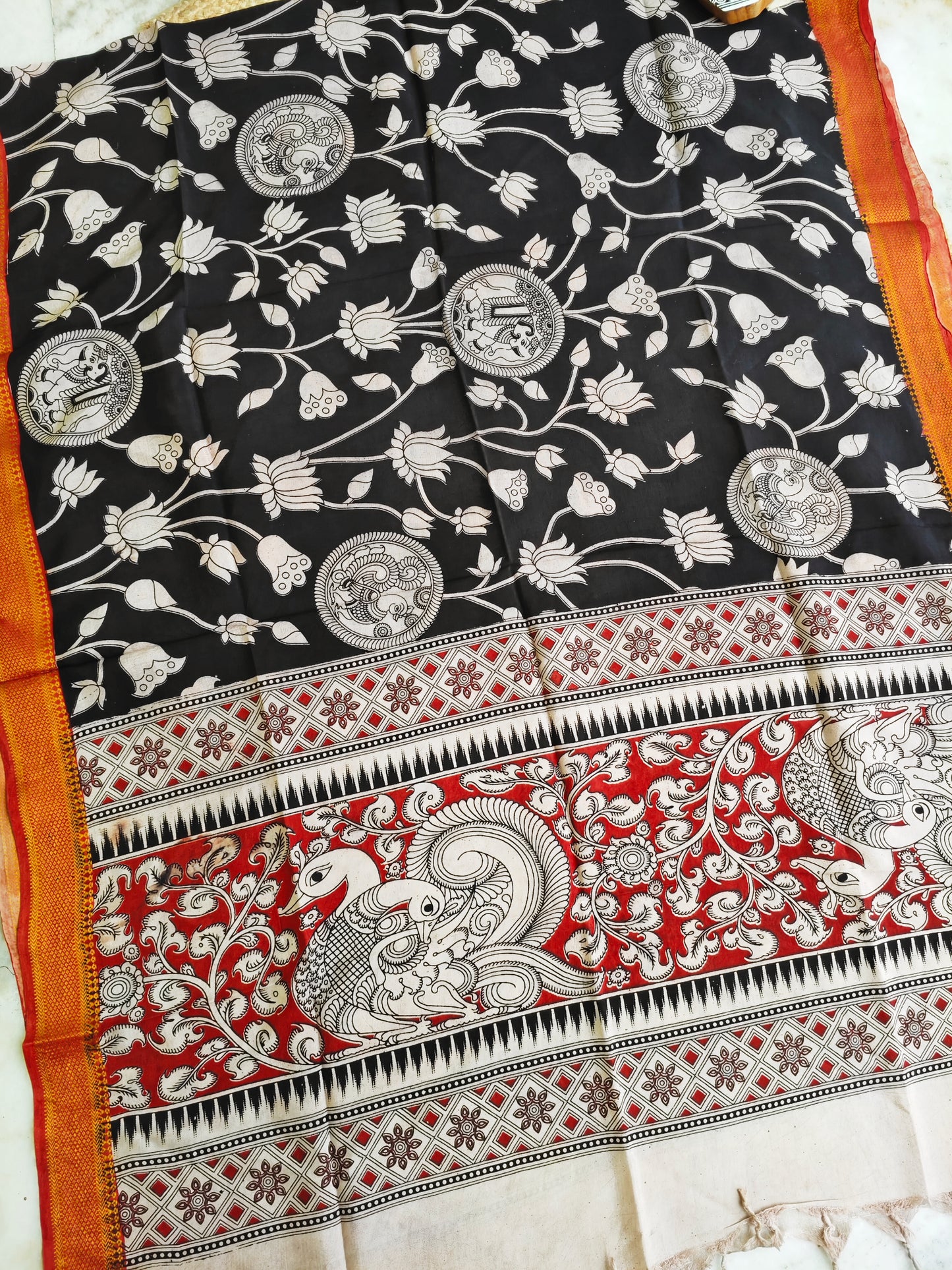 Kalamkari Silk Dupatta