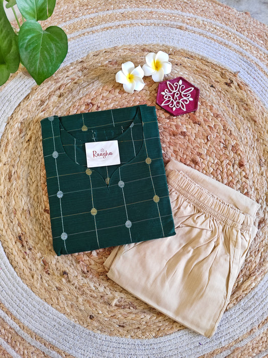 RawSilk kurti Pant Set