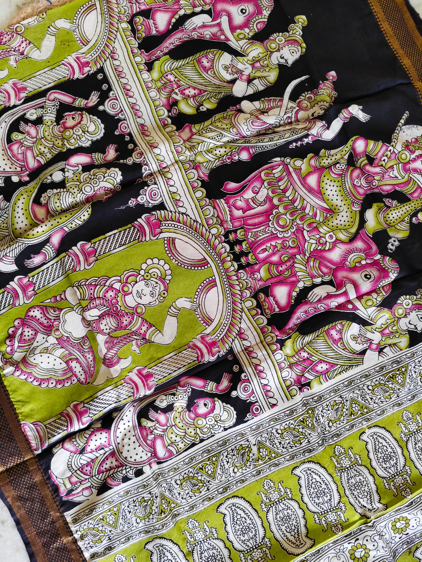 Kalamkari Silk Dupatta