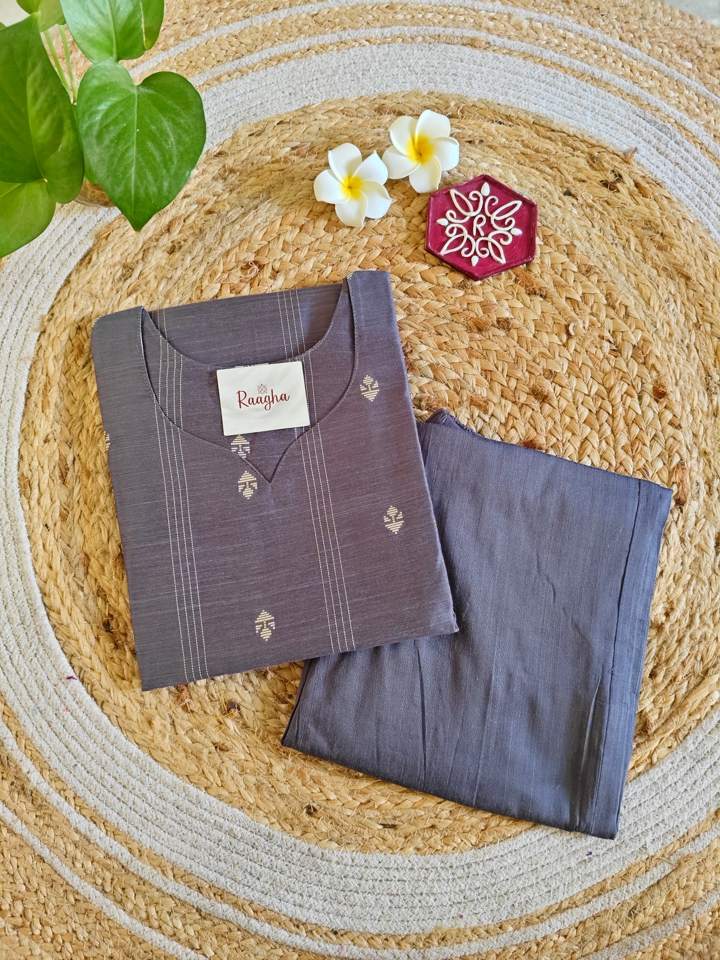 Rawsilk Kurti Pant Set