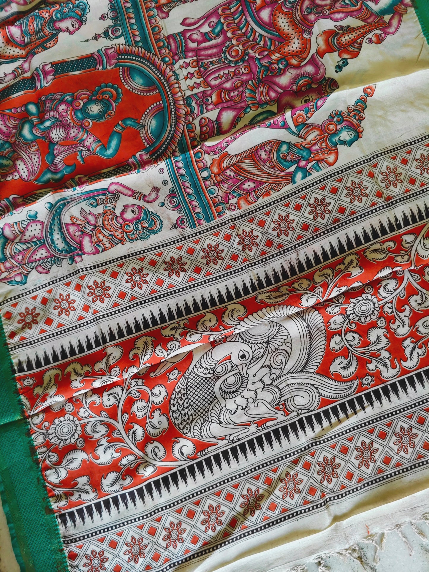 Kalamkari Silk Dupatta