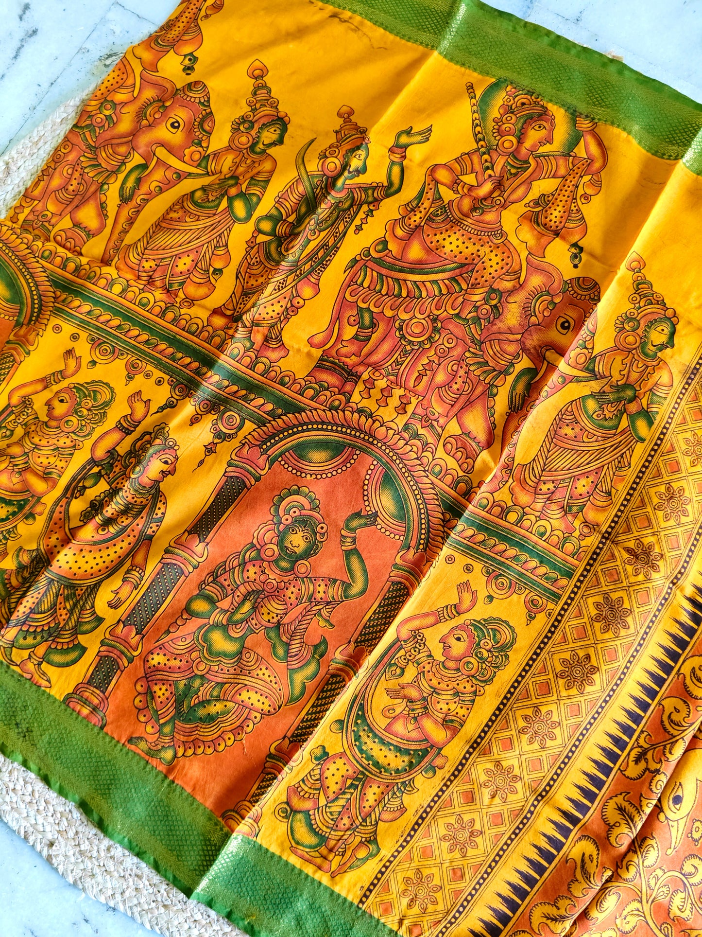 Kalamkari Silk Dupatta