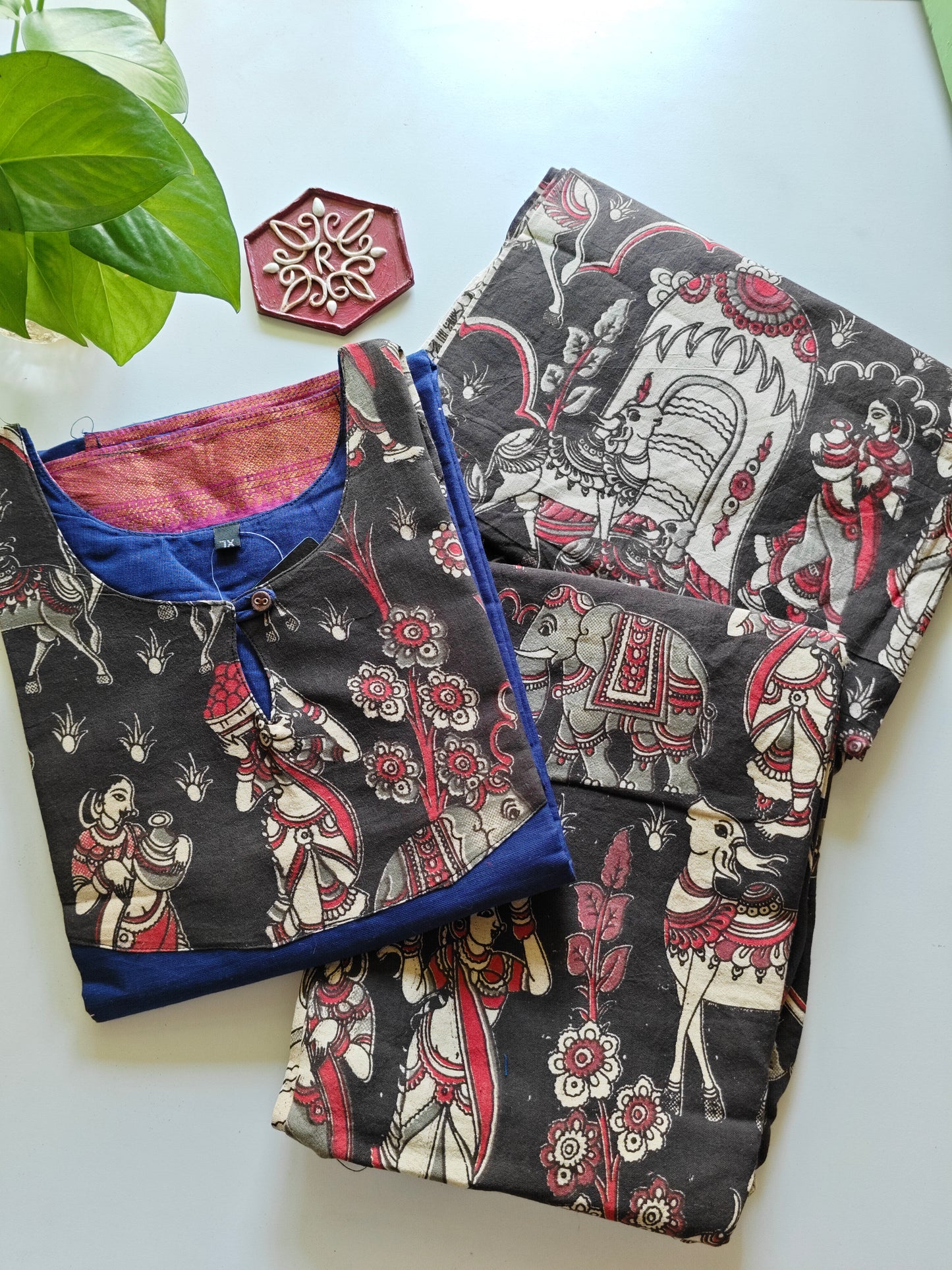 Kalamkari Cotton Salwar Set